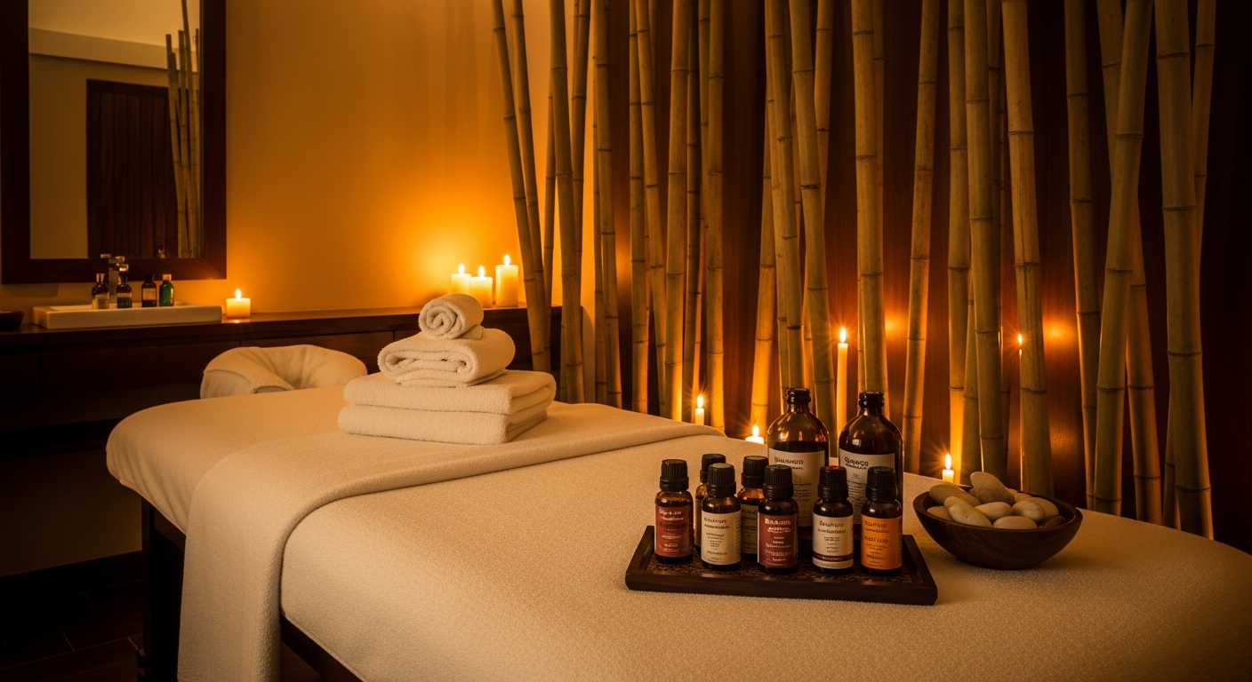 Luxury spa treatment room